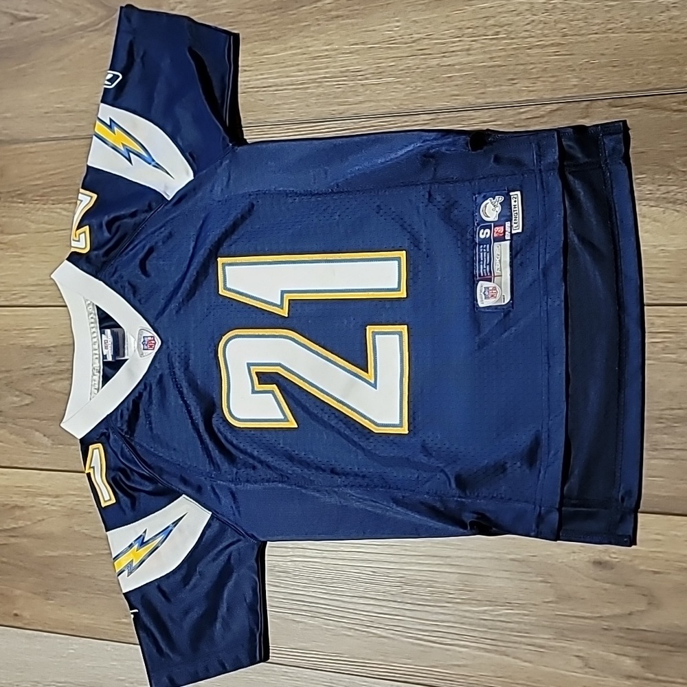 SANDIEGO CHARGERS LADAINIAN TOMLINSON REEBOK THROWBACK JERSEY BOYS SIZE SMALL